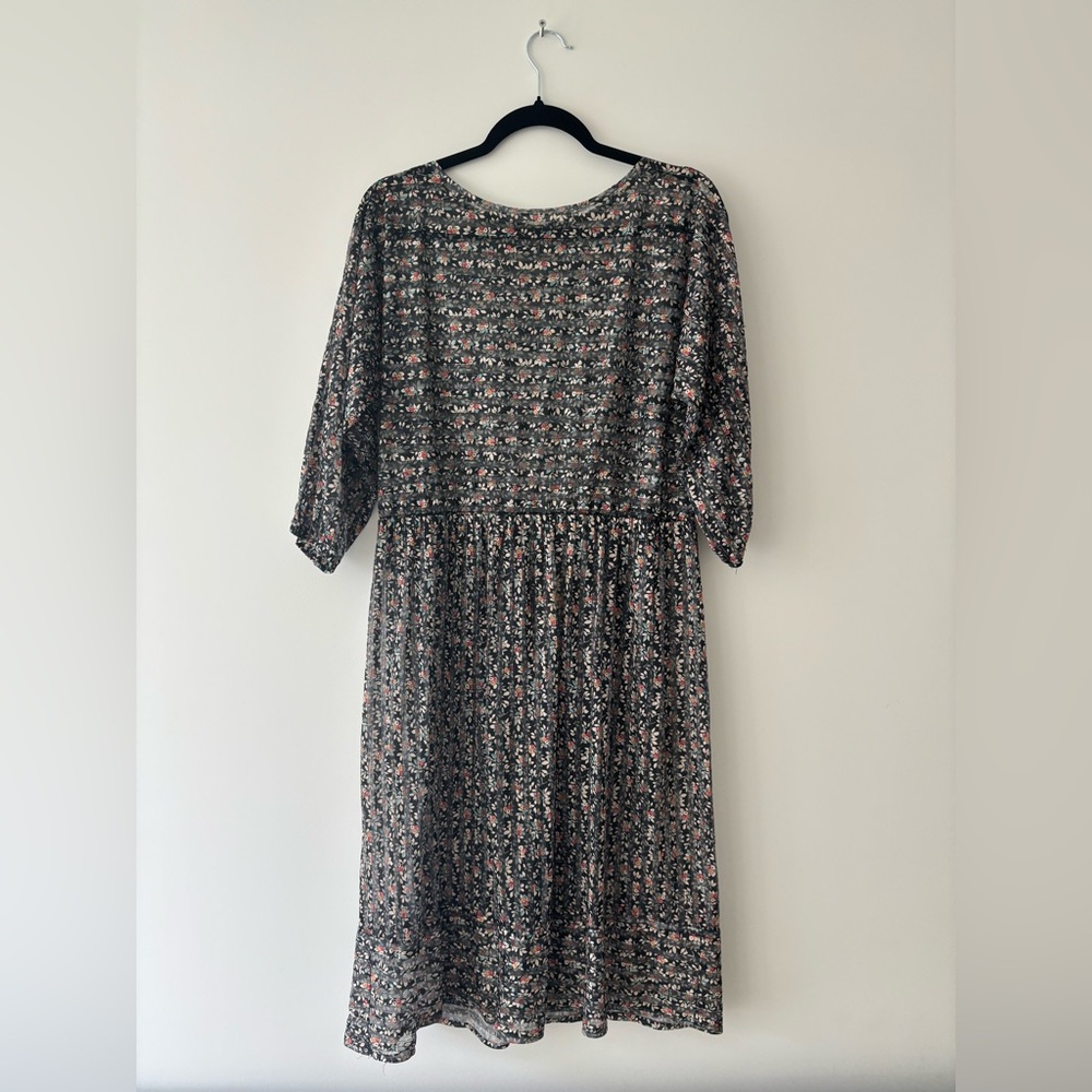 Floral Black Dress